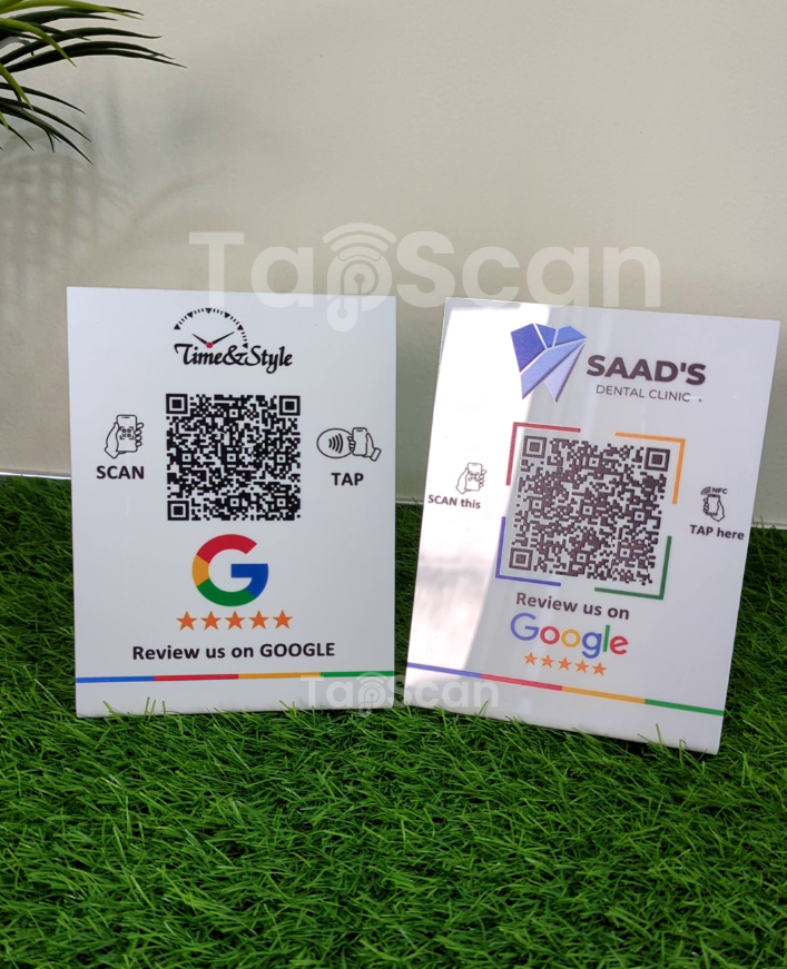 Google Review Qr code stand