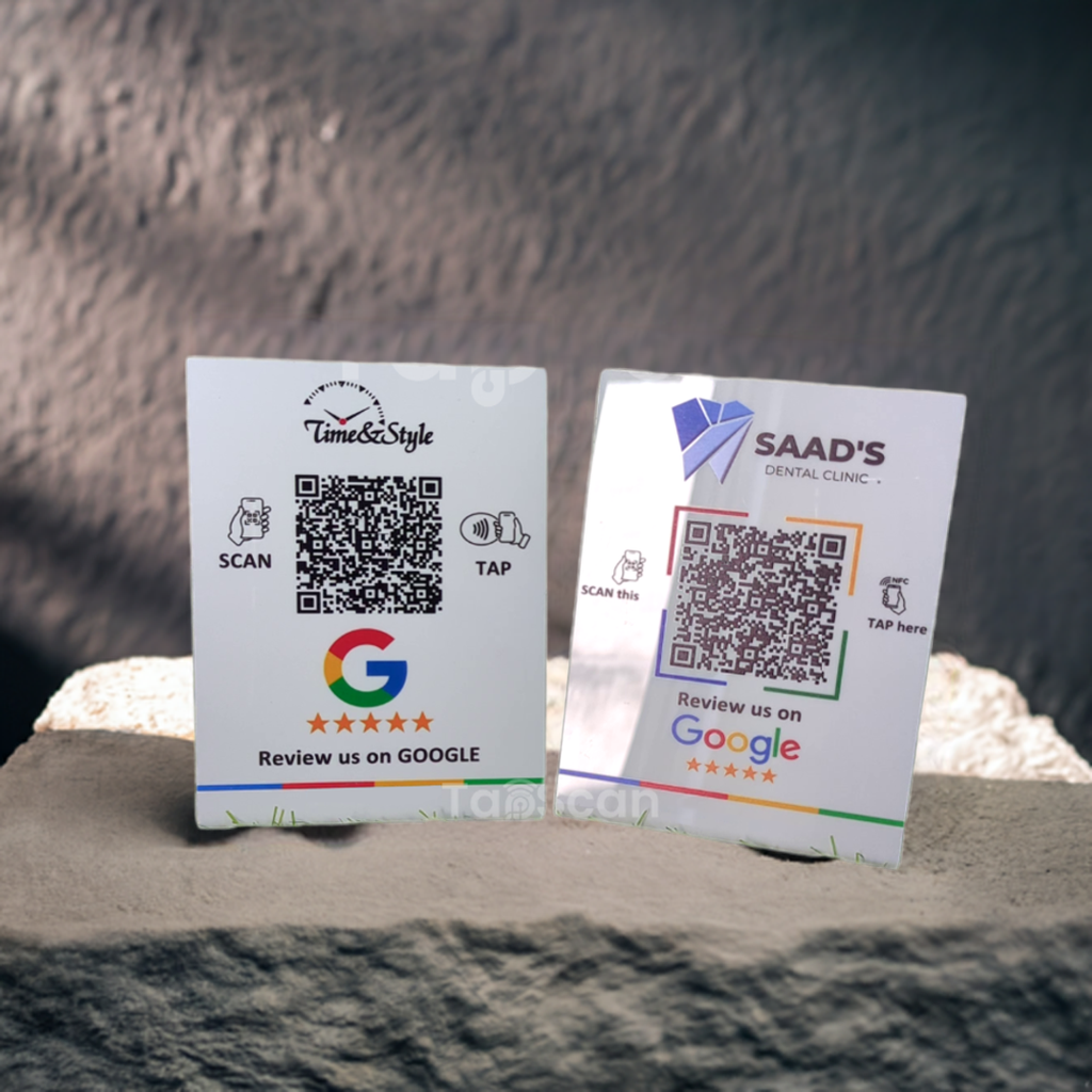 Google Review Qr code stand