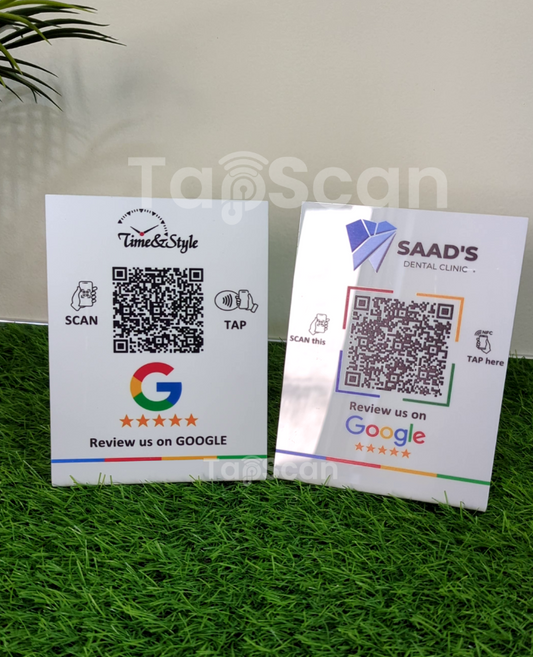 Google Review Qr code stand